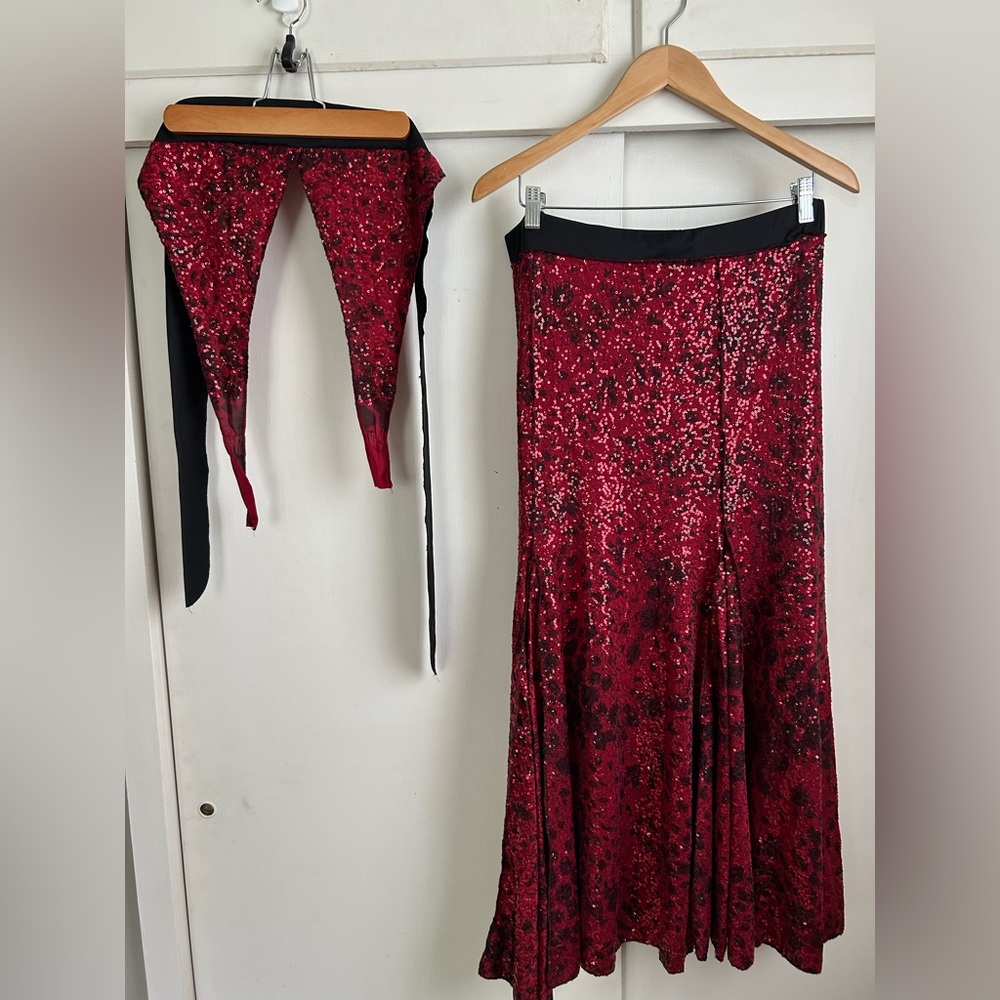 Red Belly Dance Costume & Accessories